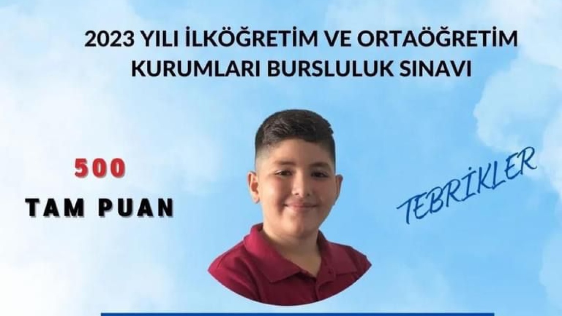 Okulumuz Öğrencisi Melih Zeki ATALAY IOKBS Sınavı Türkiye 1.si Olmuştur